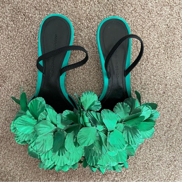 RARE Marco De Vincenzo Green Slingback Sandals - Picture 2 of 15